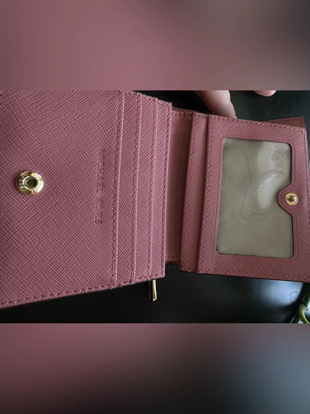 Michael Kors Mercer Wallet Carryall Card Case Leather - Antique Rose